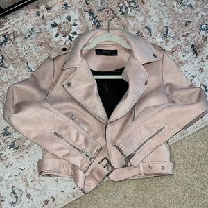 ZARA LIGHT PINK MOTO JACKET